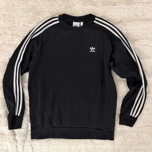 Adidas Men's Black Crewneck Sweater